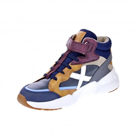Zapatillas botas Munich zapatos Niño modelo Mini Track Azul 