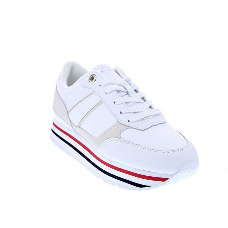 Zapatillas Tommy Hilfiger zapatos Mujer modelo Stripes Trainer Blanco 