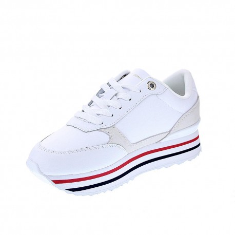 Zapatillas Tommy Hilfiger zapatos Mujer modelo Stripes Trainer Blanco 