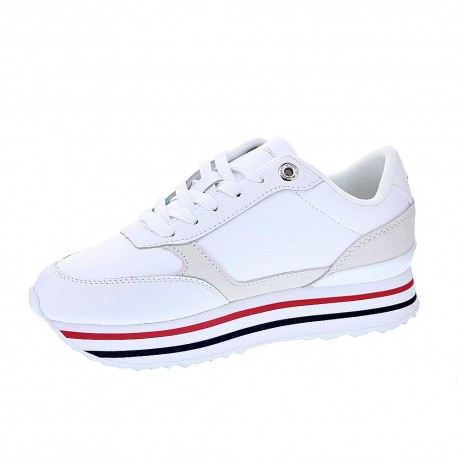 Zapatillas Tommy Hilfiger zapatos Mujer modelo Stripes Trainer Blanco 