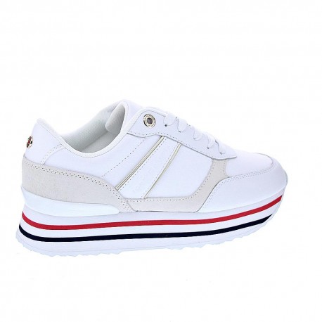Zapatillas Tommy Hilfiger zapatos Mujer modelo Stripes Trainer Blanco 