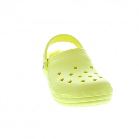 Zuecos Crocs zapatos Mujer modelo Classic Lined Amarillo 