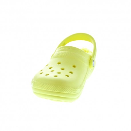 Zuecos Crocs zapatos Mujer modelo Classic Lined Amarillo 