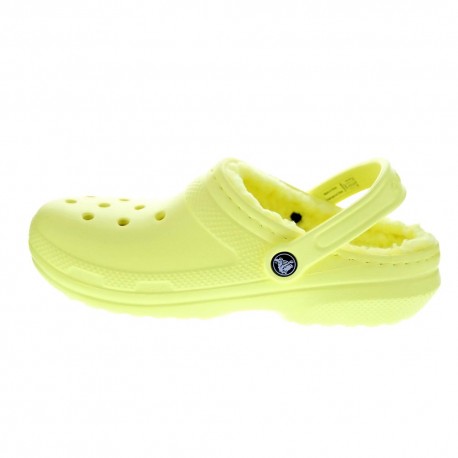 Zuecos Crocs zapatos Mujer modelo Classic Lined Amarillo 