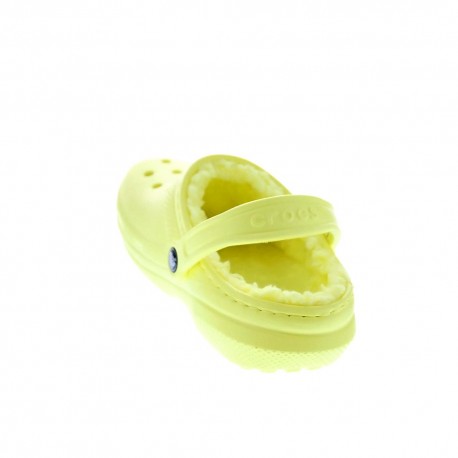 Zuecos Crocs zapatos Mujer modelo Classic Lined Amarillo 
