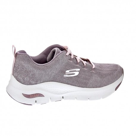 Zapatillas Skechers zapatos Mujer modelo Arch Fit Gris 