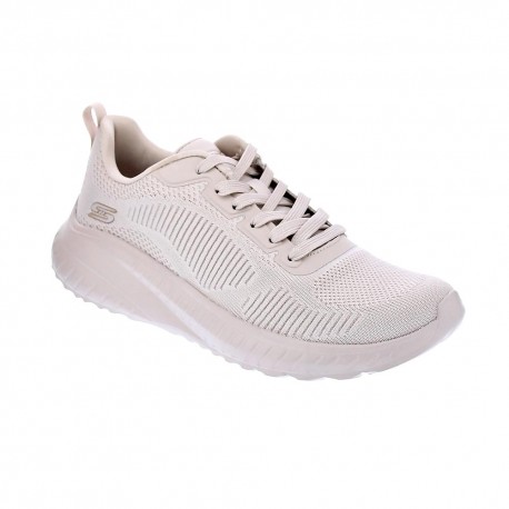 Zapatillas Skechers zapatos Mujer modelo Bovs Squad Beige 