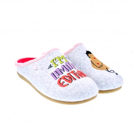 Pantuflas Potatoes zapatos Mujer modelo Dundalk Gris 
