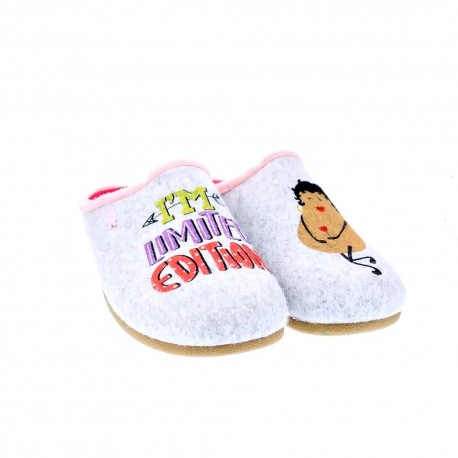 Pantuflas Potatoes zapatos Mujer modelo Dundalk Gris 