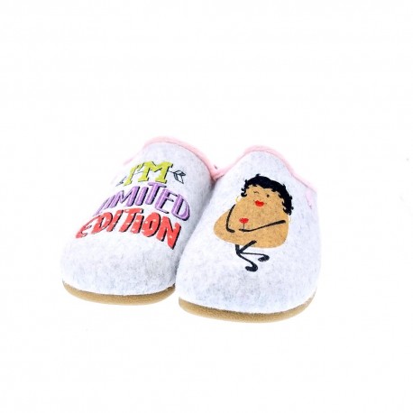 Pantuflas Potatoes zapatos Mujer modelo Dundalk Gris 