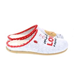 Pantuflas Potatoes zapatos Mujer modelo Lullange Gris  2