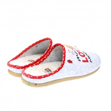 Pantuflas Potatoes zapatos Mujer modelo Lullange Gris 