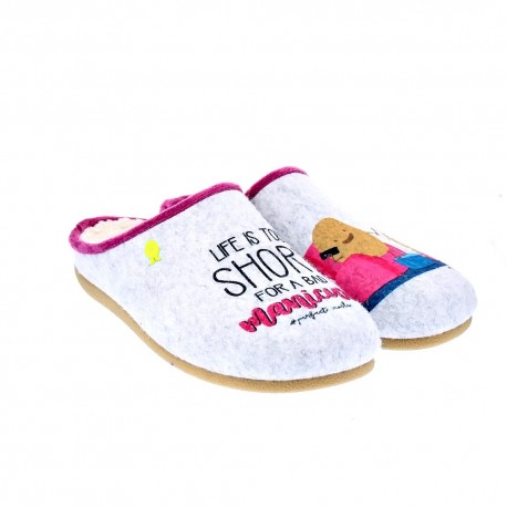 Pantuflas Potatoes zapatos Mujer modelo Tuam Gris 