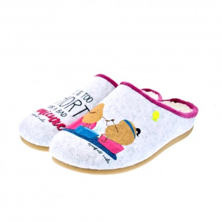 Pantuflas Potatoes zapatos Mujer modelo Tuam Gris 