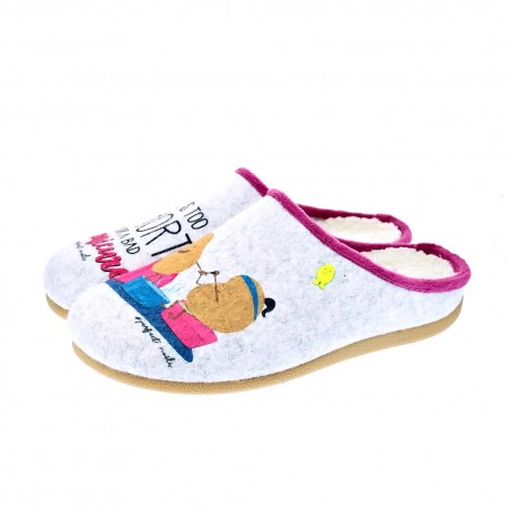 Pantuflas Potatoes zapatos Mujer modelo Tuam Gris 