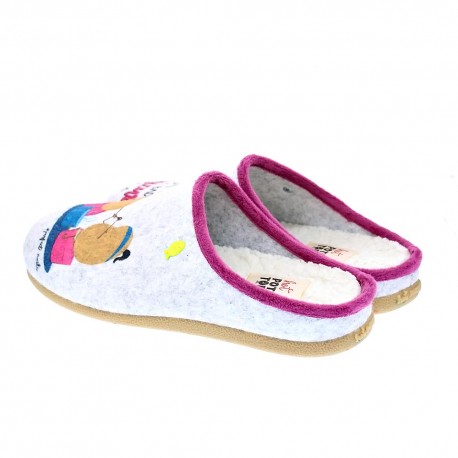 Pantuflas Potatoes zapatos Mujer modelo Tuam Gris 