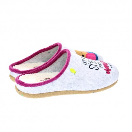 Pantuflas Potatoes zapatos Mujer modelo Tuam Gris 