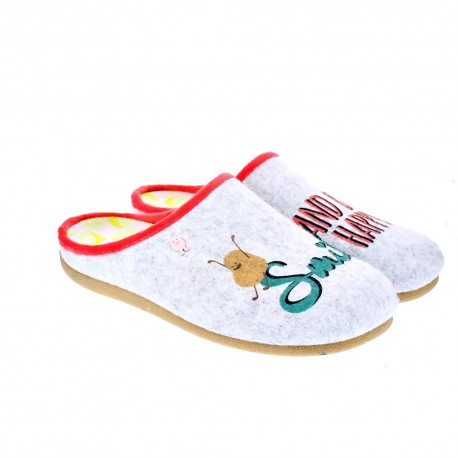 Pantuflas Potatoes zapatos Mujer modelo Laragh Gris 