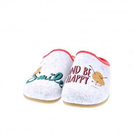 Pantuflas Potatoes zapatos Mujer modelo Laragh Gris 