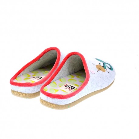 Pantuflas Potatoes zapatos Mujer modelo Laragh Gris 