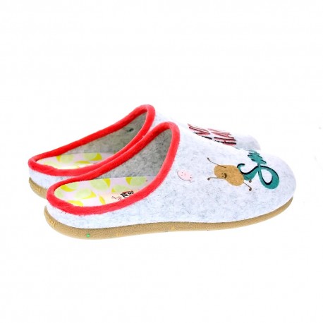 Pantuflas Potatoes zapatos Mujer modelo Laragh Gris 