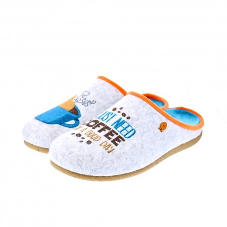 Pantuflas Potatoes zapatos Mujer modelo Artane Gris 