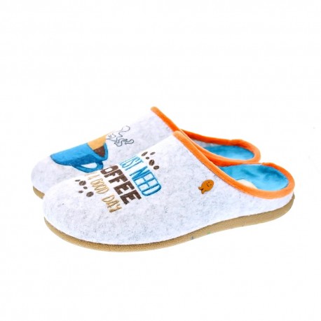 Pantuflas Potatoes zapatos Mujer modelo Artane Gris 