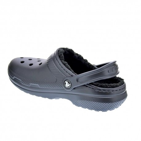 Zuecos Crocs zapatos Mujer modelo Classic Lined Negro 