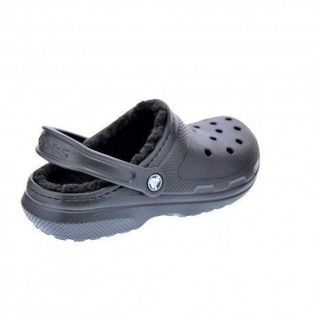 Zuecos Crocs zapatos Mujer modelo Classic Lined Negro 