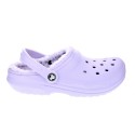 Zuecos Crocs zapatos Mujer modelo Classic Lined Violeta 