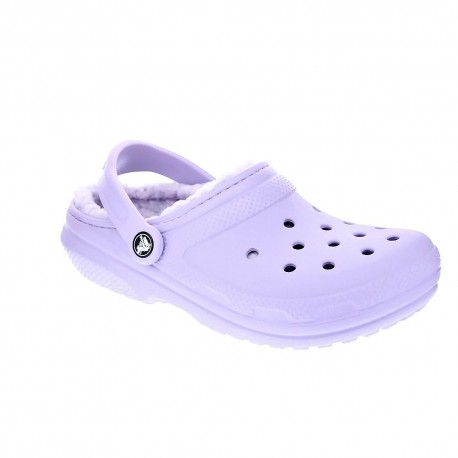 Zuecos Crocs zapatos Mujer modelo Classic Lined Violeta 