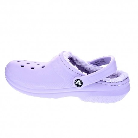 Zuecos Crocs zapatos Mujer modelo Classic Lined Violeta 