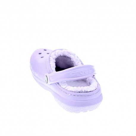 Zuecos Crocs zapatos Mujer modelo Classic Lined Violeta 