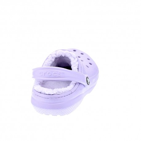Zuecos Crocs zapatos Mujer modelo Classic Lined Violeta 