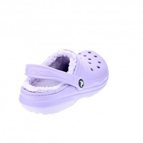 Zuecos Crocs zapatos Mujer modelo Classic Lined Violeta 