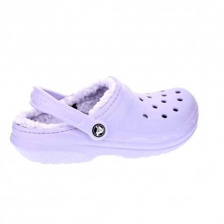 Zuecos Crocs zapatos Mujer modelo Classic Lined Violeta 