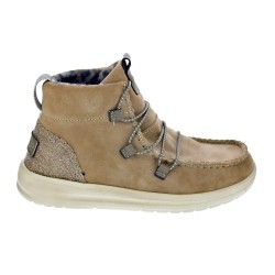 Botines Hey Dude zapatos Mujer modelo Eloise Suede Marrón  2