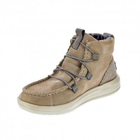 Botines Hey Dude zapatos Mujer modelo Eloise Suede Marrón 