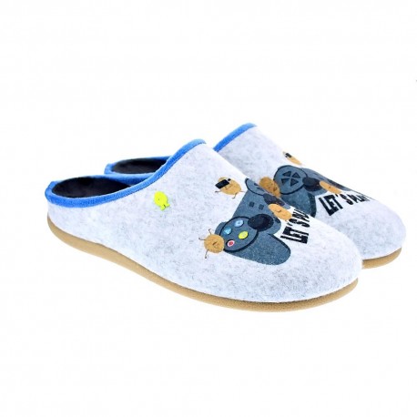 Pantuflas Potatoes zapatos Hombre modelo Slaney Gris 