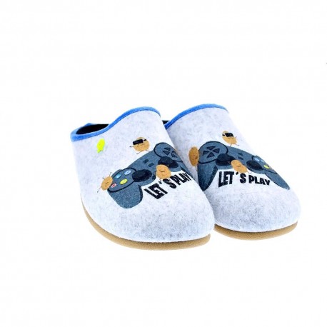 Pantuflas Potatoes zapatos Hombre modelo Slaney Gris 