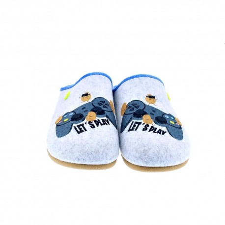 Pantuflas Potatoes zapatos Hombre modelo Slaney Gris 