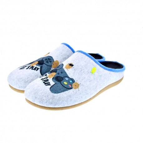 Pantuflas Potatoes zapatos Hombre modelo Slaney Gris 