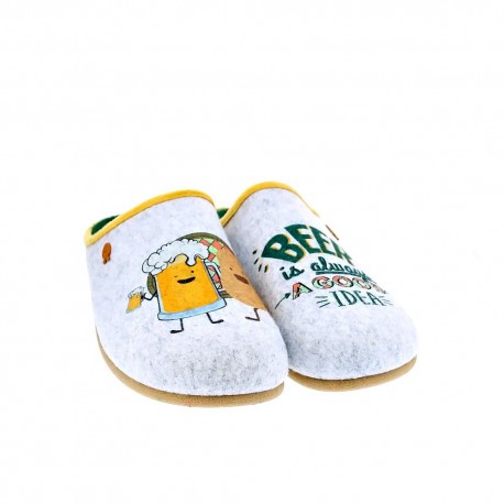 Pantuflas Potatoes zapatos Hombre modelo Cratloe Gris 
