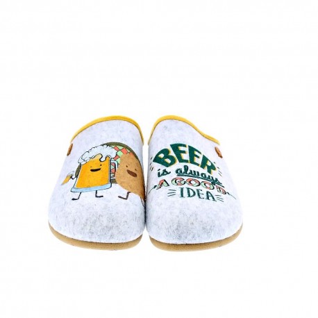 Pantuflas Potatoes zapatos Hombre modelo Cratloe Gris 