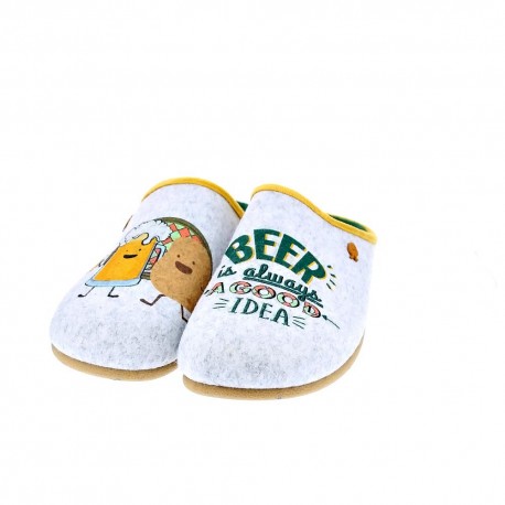 Pantuflas Potatoes zapatos Hombre modelo Cratloe Gris 