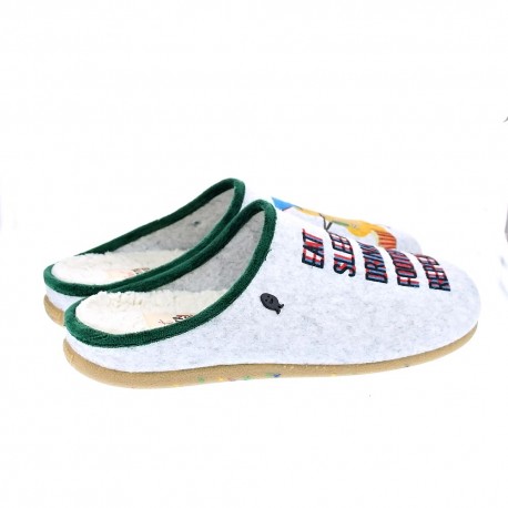 Pantuflas Potatoes zapatos Hombre modelo Louth Gris 