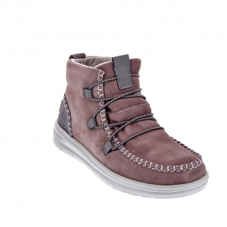 Botines Hey Dude zapatos Mujer modelo Eloise Suede Rosa 