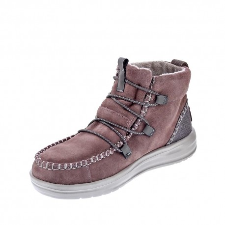 Botines Hey Dude zapatos Mujer modelo Eloise Suede Rosa 