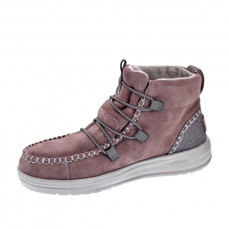 Botines Hey Dude zapatos Mujer modelo Eloise Suede Rosa 