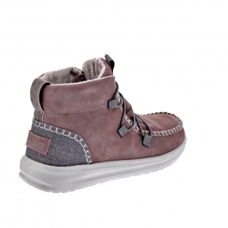 Botines Hey Dude zapatos Mujer modelo Eloise Suede Rosa 